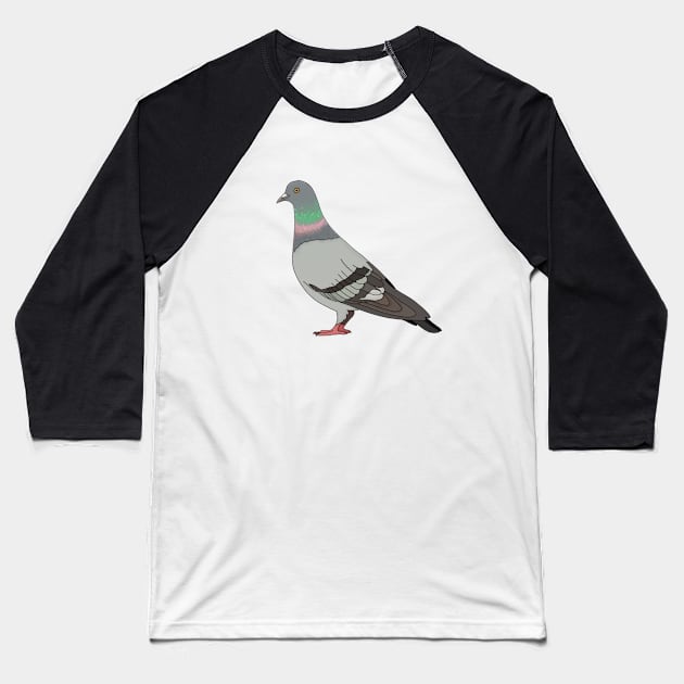 Pigeon walk Baseball T-Shirt by Naty Design Prague